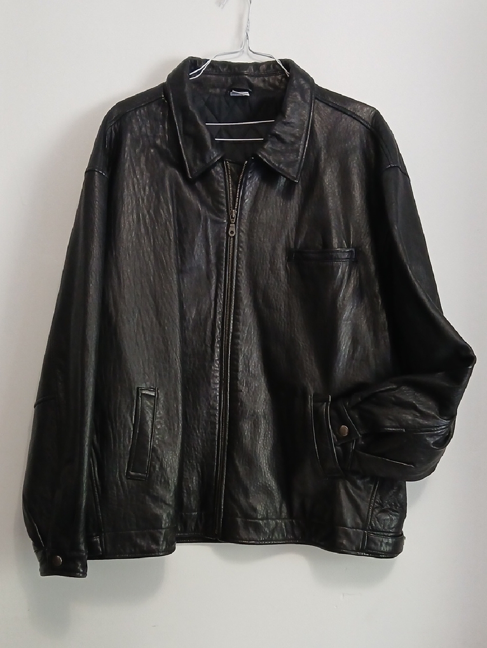 Mens 2XL Soft Leather Coat-Unbranded-Black-Minor Wear As Seen In Photos